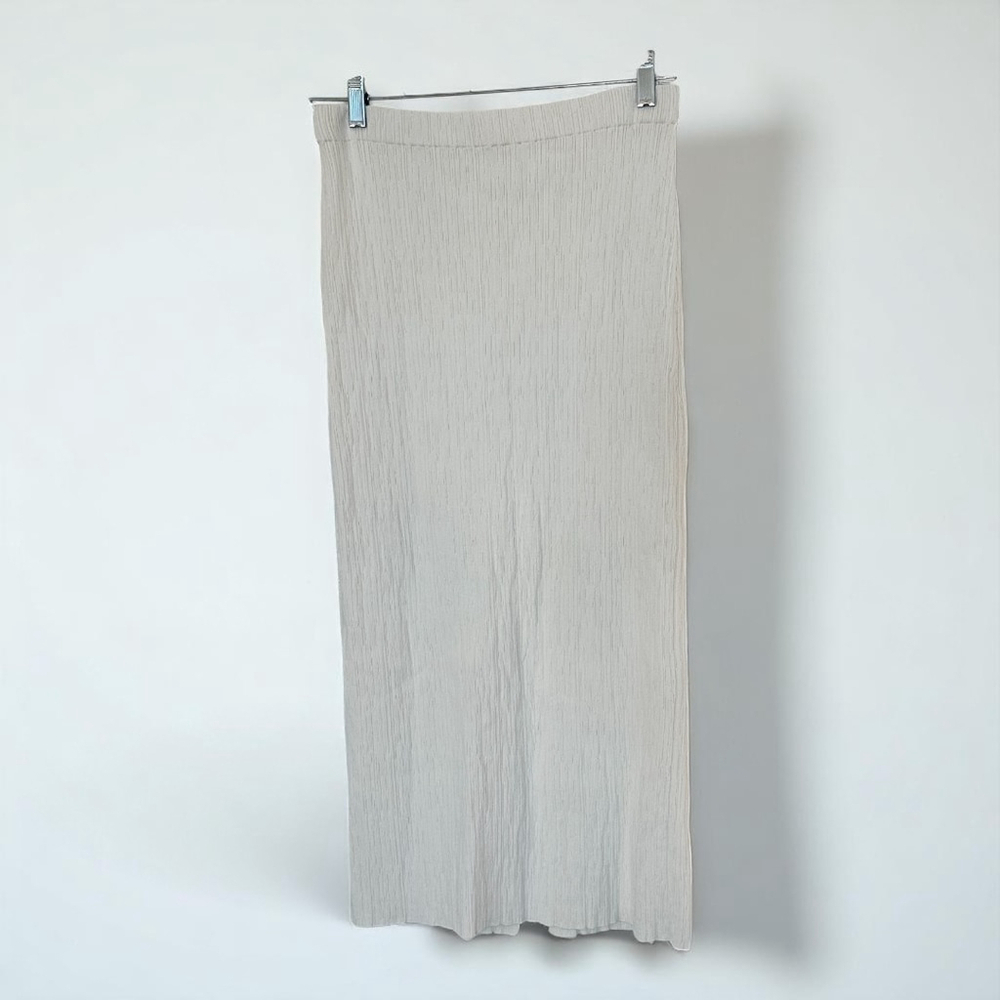 Women's H&M Beige Knit Midi Skirt - Size M